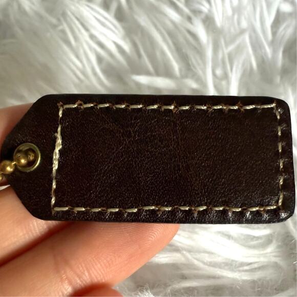 y2k 1.5" Vintage COACH Fob Bag Charm Hang tag Hangtag - Picture 2 of 2